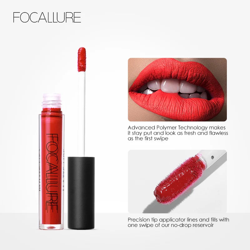 Matte Liquid Lipstick, Long-Lasting, Waterproof, Non-Stick, Lip Gloss