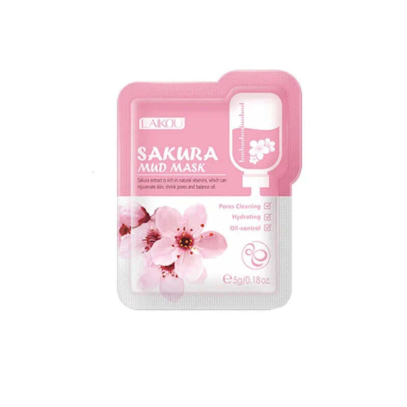 Japan Sakura Mud Face Mask - Deep Clean, Oil Control, Blackhead Removal