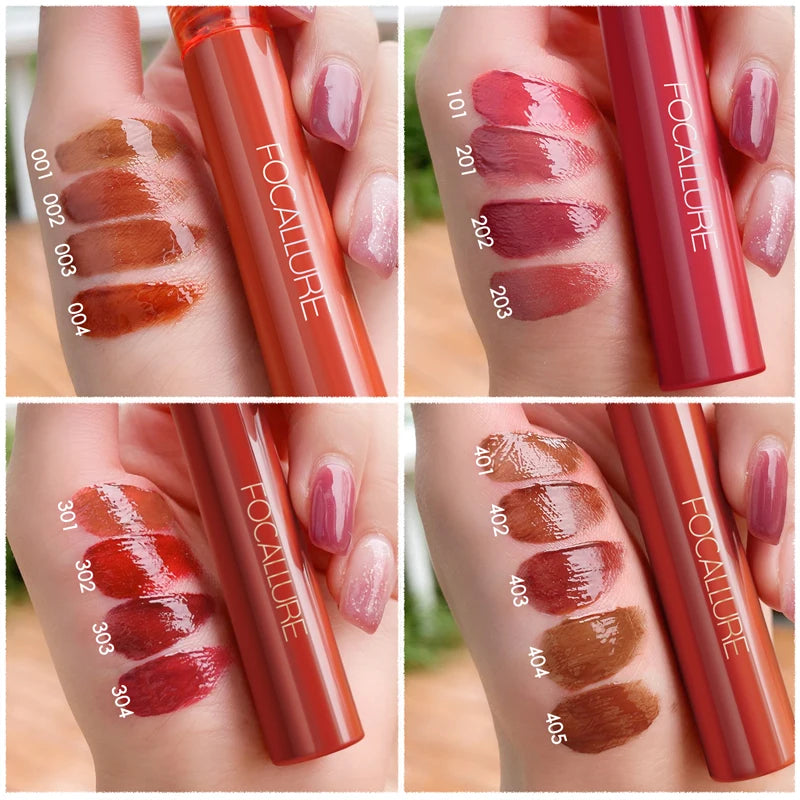 Jelly-Clear Dewy Lip Gloss - Moisturizing, Waterproof, Velvet Matte