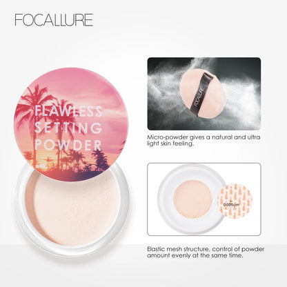 Matte Loose Powder, Waterproof, Oil-Control, 4 Colors, Face Makeup