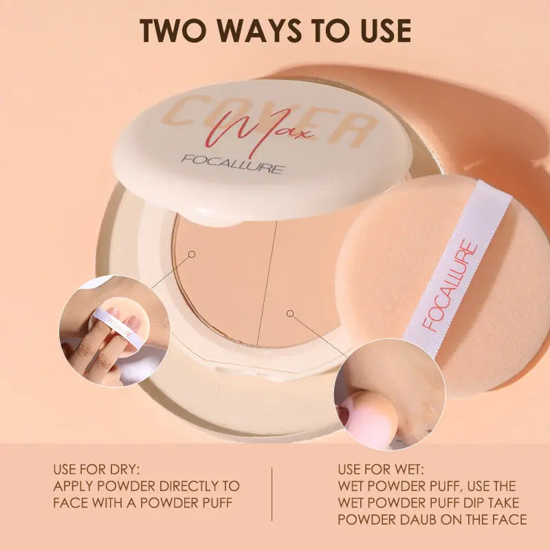 Matte Pressed Powder - Oil Control, Brightening Face Base Foundation