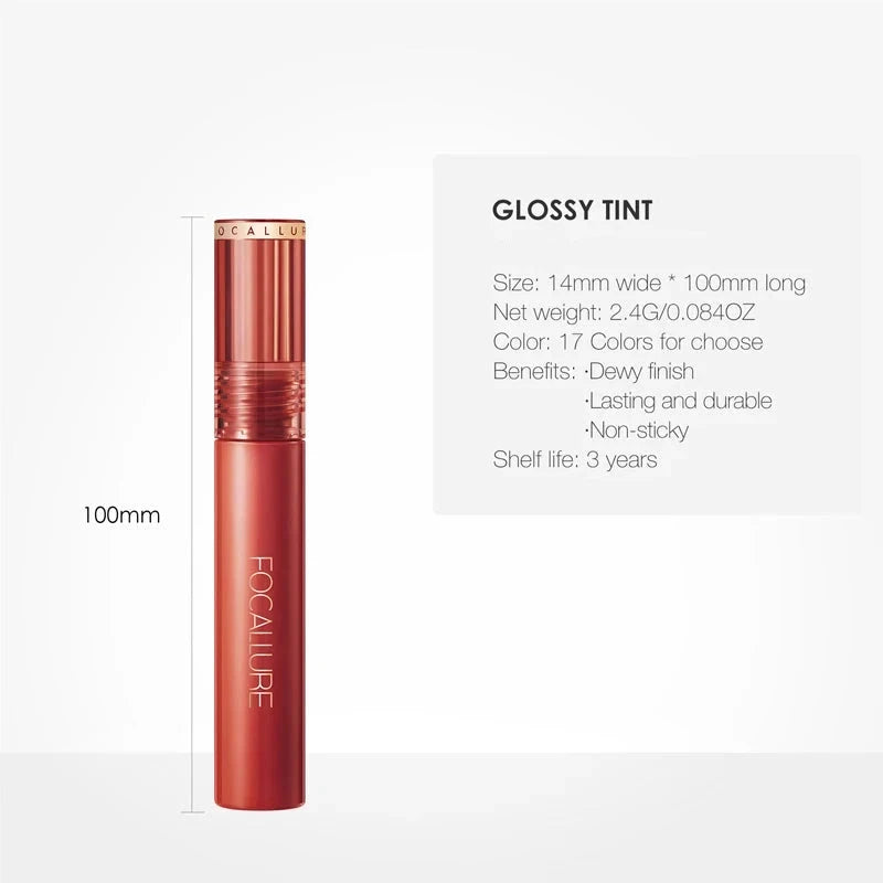 Jelly-Clear Dewy Lip Gloss - Moisturizing, Waterproof, Velvet Matte