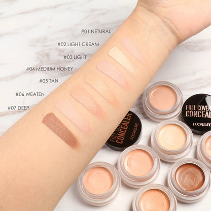 Waterproof Full Coverage Concealer - Long-lasting, Oil-Control Cream