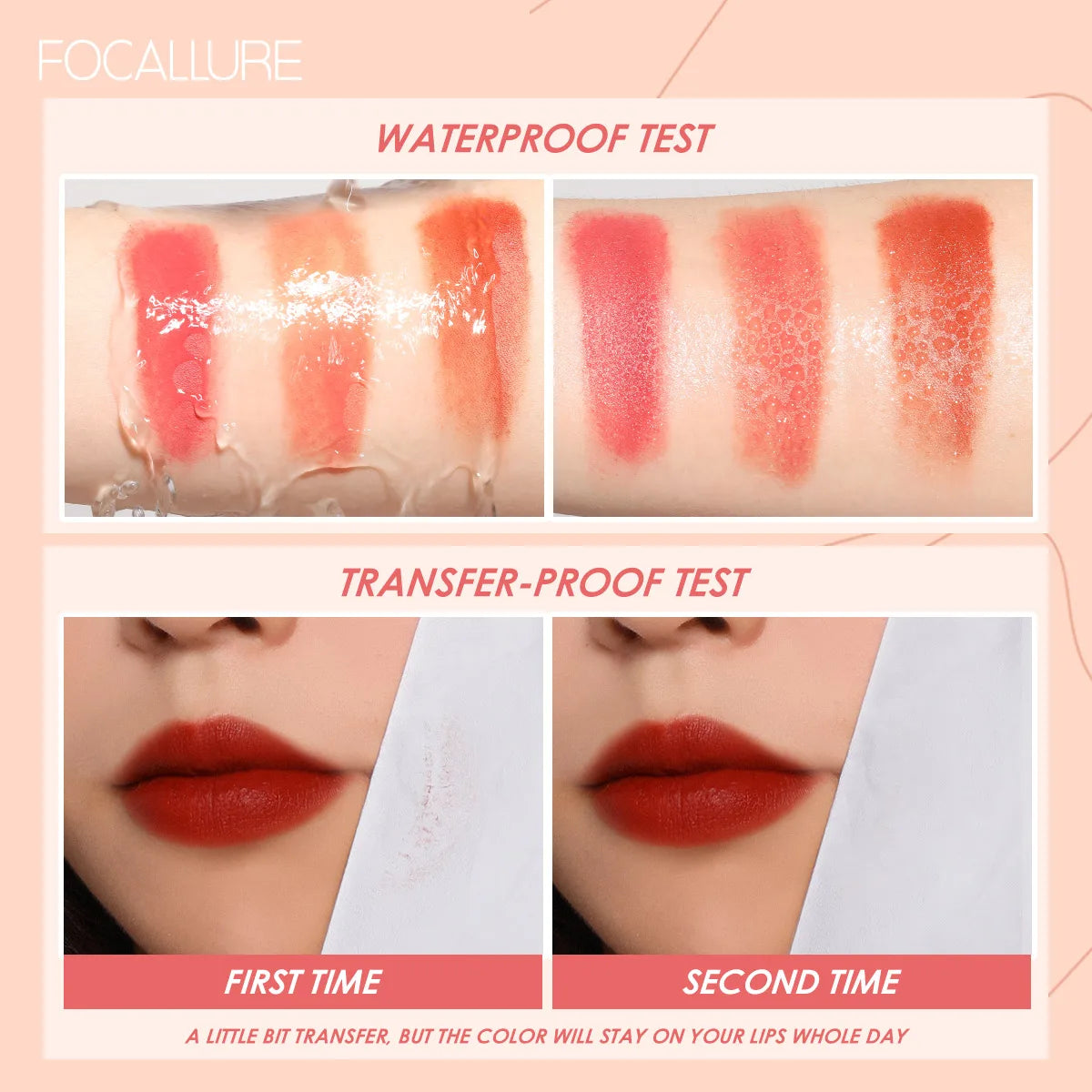 Long-lasting Waterproof Matte Liquid Lipstick - Moisture Red Lip Gloss