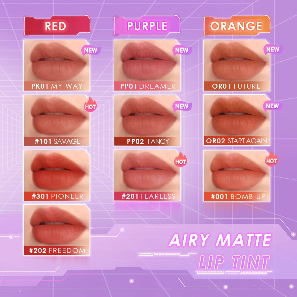 Airy Matte Liquid Lipstick, Waterproof, Long-Lasting, Lightweight